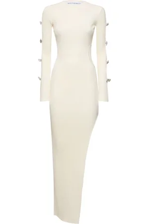 Mach & Mach Maxikleid Mit Stretch-strick Und Verzierung