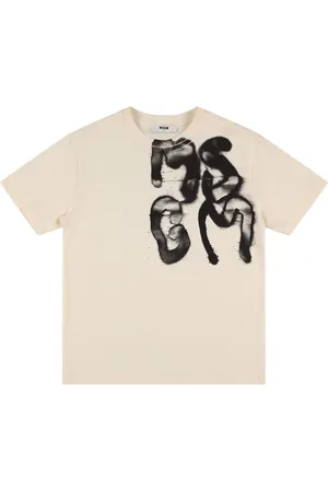 Msgm Bedrucktes T-shirt Aus Baumwolljersey