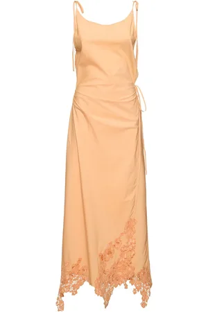 Acne Studios Midikleid Aus Satin Mit Spitze