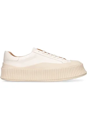 Jil Sander 40mm Hohe, Vulkanisierte Ledersneakers
