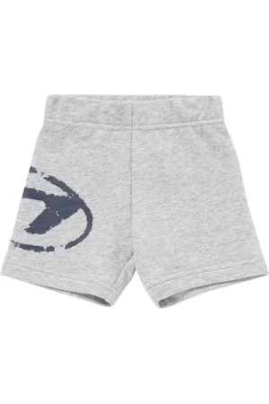 Diesel Shorts Aus Baumwollfleece Mit Druck