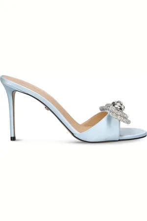 Mach & Mach 95mm Hohe Satin-mules Mit Doppelschleife