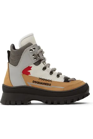 Dsquared2 Wanderstiefel Aus Leder Mit Logo