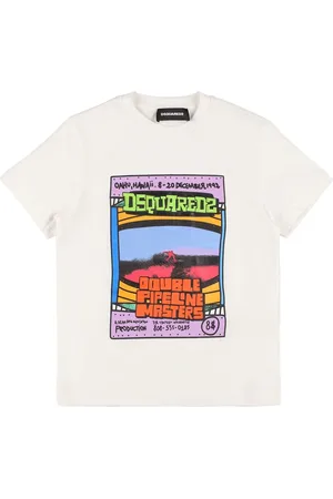 Dsquared2 Bedrucktes T-shirt Aus Baumwolljersey
