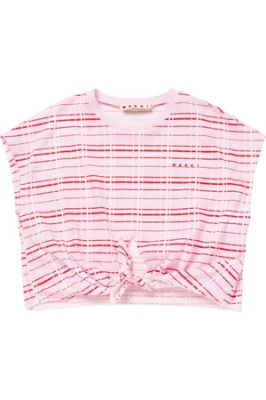 Marni Bauchfreies Oberteil Aus Baumwolljersey Mit Druck