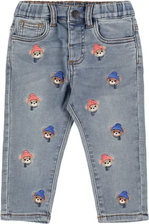 MONNALISA Jeans Aus Bestickter Stretch-baumwolle