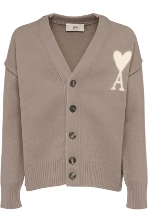 Ami Strickjacke Aus Wolle Mit Adc-logo