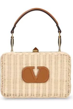 VALENTINO GARAVANI Handtasche Aus Stroh Mit Vlogo