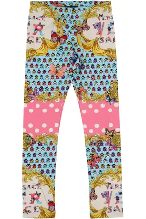 VERSACE Leggings Aus Bedruckter Baumwolle