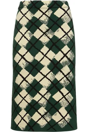 Burberry Minirock Aus Strick Mit Karos