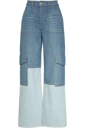 Ganni Cargo-jeans Aus Baumwolldenim Mit Hohem Bund