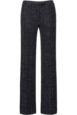 Alessandra Rich Tief Geschnittene Tweed-hose Mit Pailletten