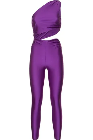 The Andamane Ein-schulter-jumpsuit Aus Lycra „poppy“