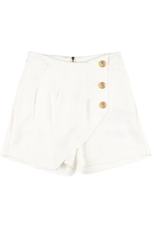 Balmain Shorts Aus Baumwollgabardine