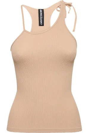 ANDREADAMO Geripptes Jersey-tanktop