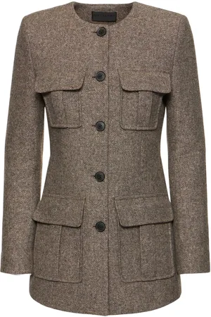 NILI LOTAN Gabriella Wool Long Jacket