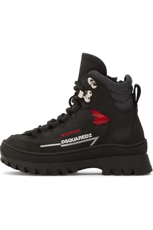 Dsquared2 Wanderstiefel Aus Leder Mit Logo