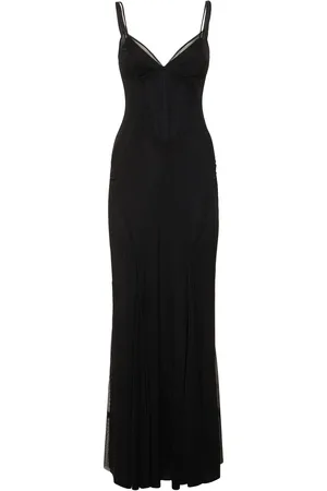 Dolce & Gabbana Langes Kleid Aus Stretch-tüll