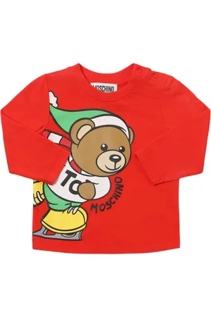 Moschino Langärmliges T-shirt Aus Baumwolljersey
