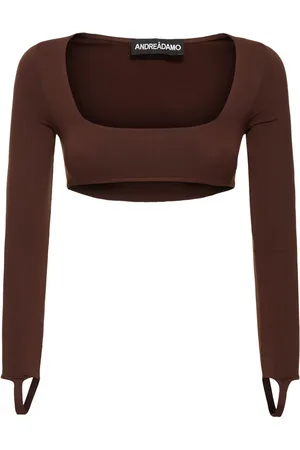 ANDREADAMO Formendes Crop-top Aus Jersey