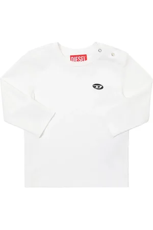 Diesel Langärmeliges T-shirt Aus Baumwolle Mit Druck
