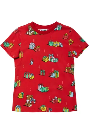 Moschino Bedrucktes T-shirt Aus Baumwolljersey
