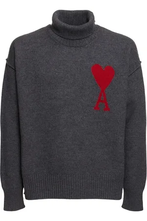 Ami Rollkragenpullover Aus Wolle Mit Logo