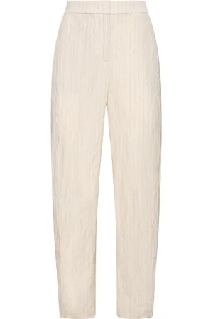 Giorgio Armani Gestreifte Hose Aus Baumwollmischgewebe