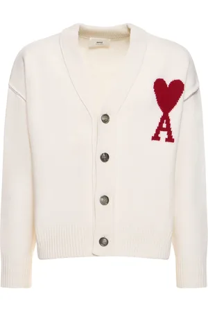 Ami Cardigan Aus Wollstrick Mit Logo
