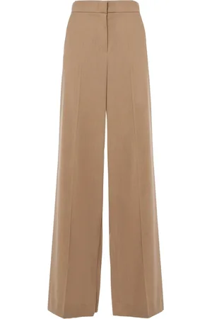 Max Mara Weite Hose Aus Baumwollmischkrepp