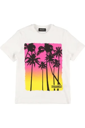 Dsquared2 Bedrucktes T-shirt Aus Baumwolljersey