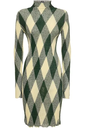 Burberry Midikleid Aus Seide Und Baumwolle