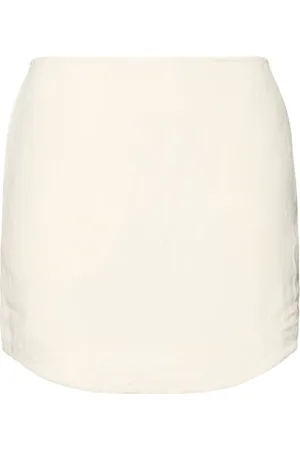 J.W.Anderson Viskose- Und Leinenrock Mit Kurvensaum