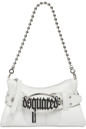 Dsquared2 Lederclutch Mit Gürtel Und Gothic-logo