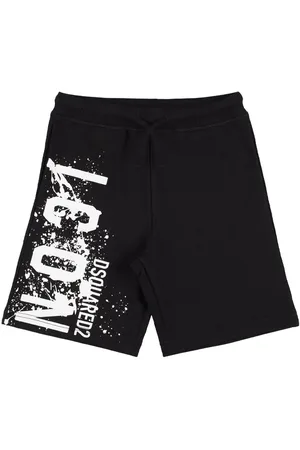 Dsquared2 Shorts Aus Baumwollfleece Mit Druck