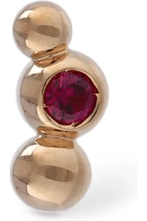 Dodo 9kt Roségold-rubin-mono-ohrring „bollicine“