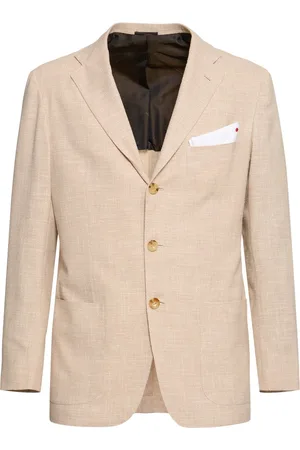 Kiton Einreihiger Blazer Aus Wollmischkrepp