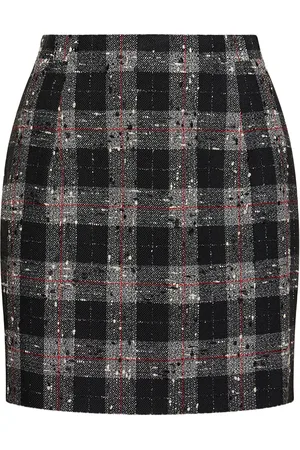Alessandra Rich Minirock Aus Baumwoll/lurexmischbouclé