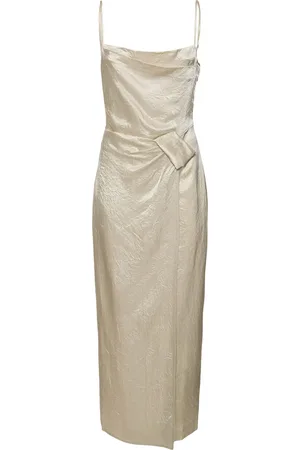 Nanushka Midikleid Aus Satin Mit Knittermuster „briar“