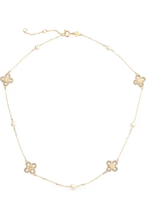 Tory Burch Kira Clover Collar Necklace