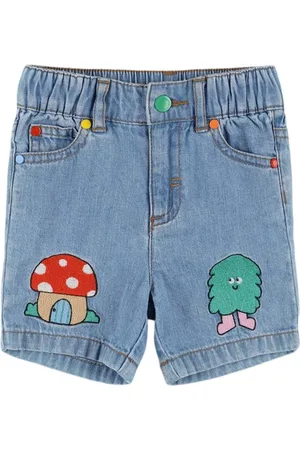 Stella McCartney Shorts Aus Baumwolldenim Mit Patches
