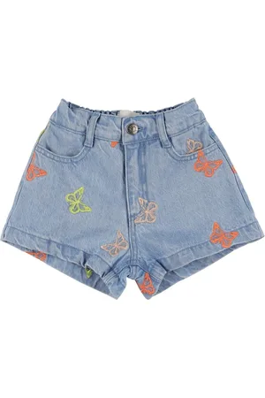 The New Society Bestickte Shorts Aus Baumwollchambray
