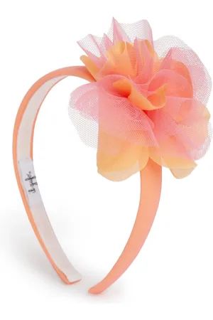 Il gufo Haarreif Aus Baumwolle Mit Blumenbesatz