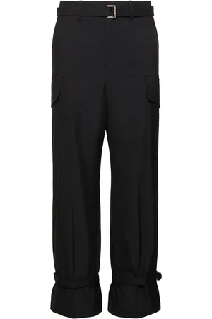 SACAI Cargohose Aus Wollmischgabardine