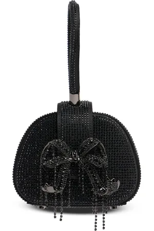 Self-Portrait Mikro Handtasche Aus Satin Mit Strass