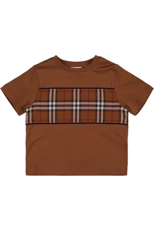 Burberry T-shirt Aus Baumwolljersey Mit Karodruck