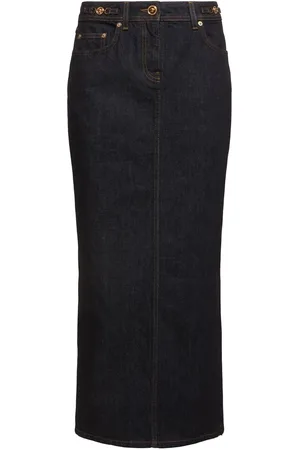 VERSACE Langer Rock Aus Denim