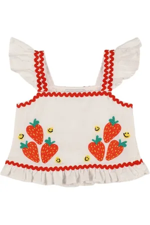 Stella McCartney Besticktes Oberteil Aus Baumwolle Und Leinen