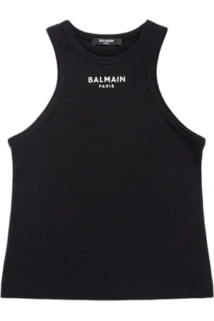 Balmain Tanktop Aus Baumwolljersey Mit Logo