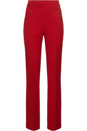 Alessandra Rich Hose Aus Wolle Mit Hohem Bund